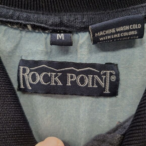 Rock Point Mens Polo Multi-Color Size Medium 100% Cotton Patriotic Pullover - Picture 5 of 12